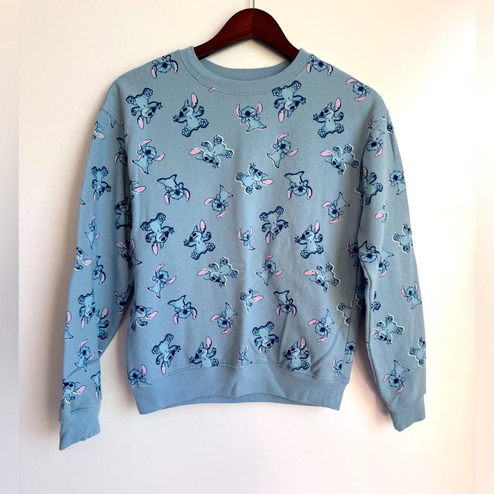 Disney LILO & Stitch Blue‎ Sweatshirt women’s XS Cotton blend Blue pullover